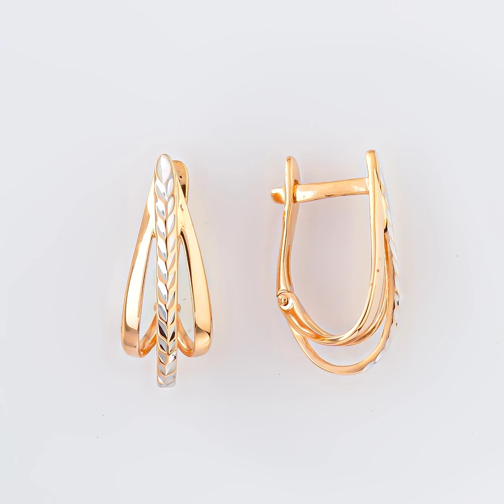 Серьги из красного золота 585 пробы