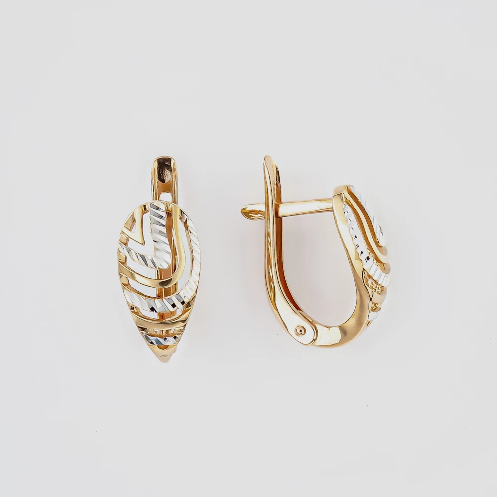 Серьги из красного золота 585 пробы