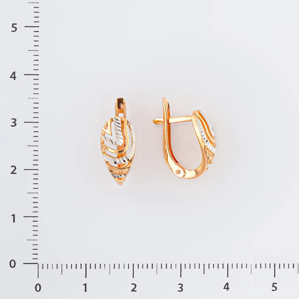 Серьги из красного золота 585 пробы