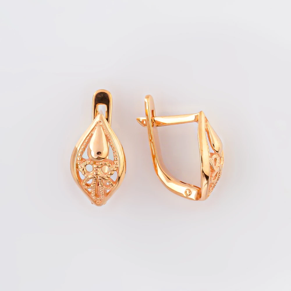 Серьги из красного золота 585 пробы