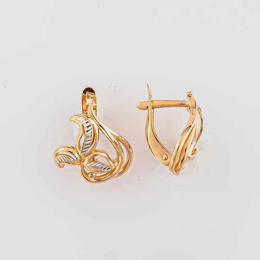 Серьги из красного золота 585 пробы