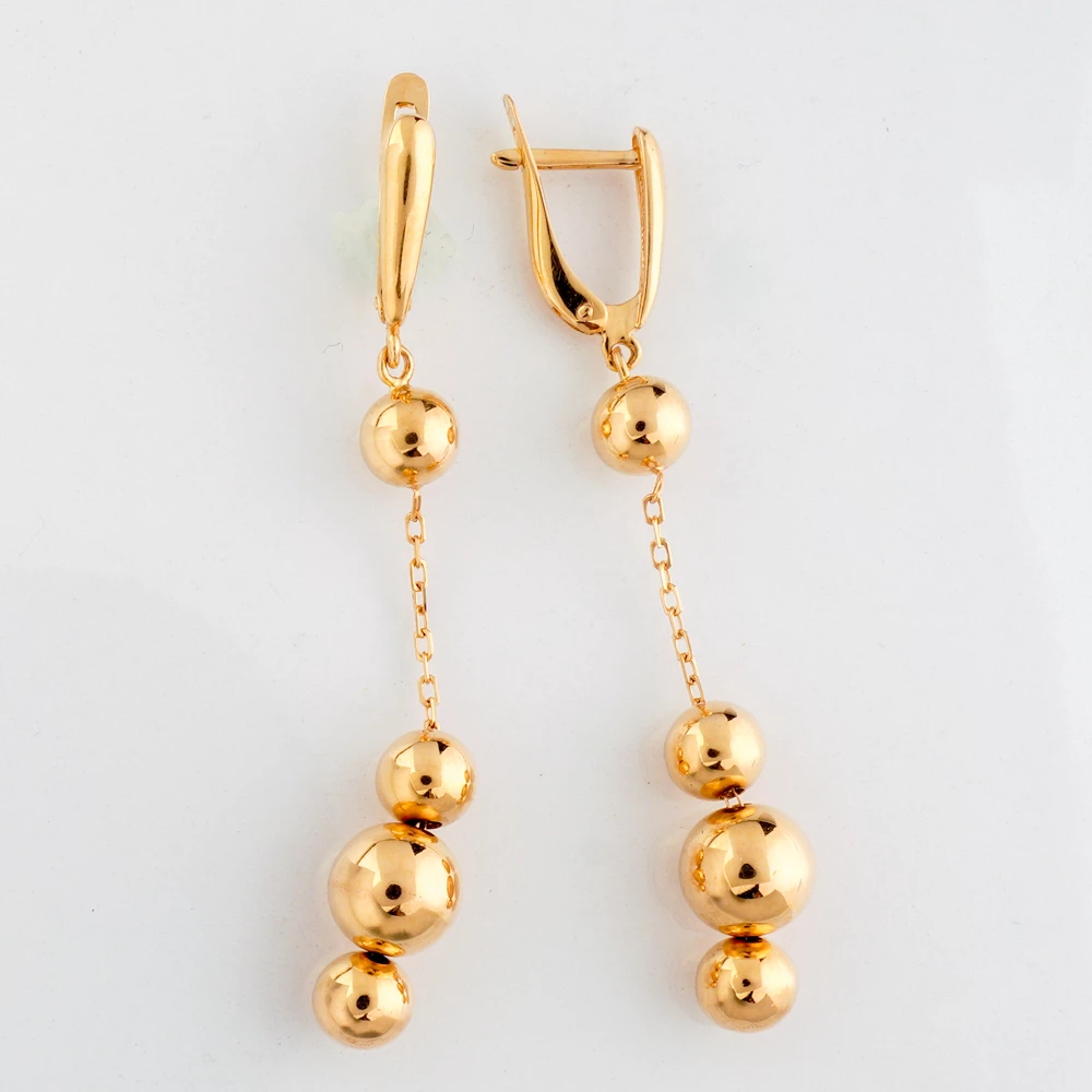 Серьги из красного золота 585 пробы