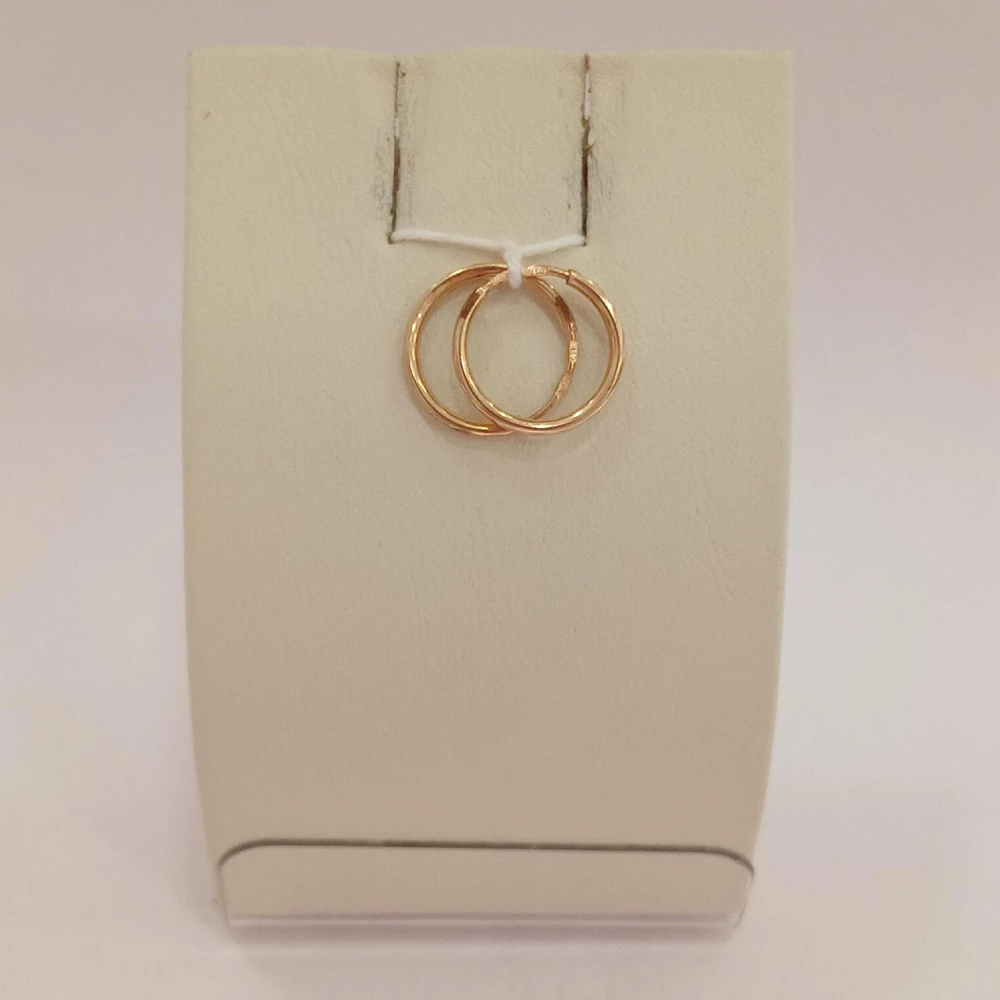 Серьги конго из красного золота 585 пробы