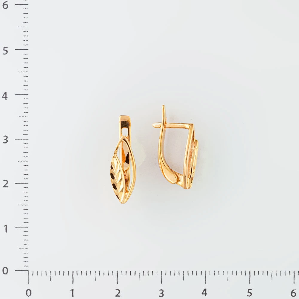 Серьги из красного золота 585 пробы