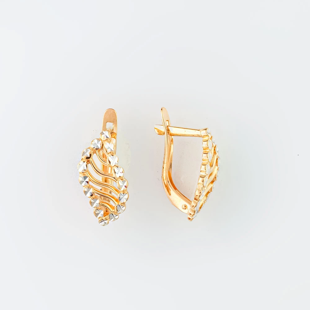 Серьги из красного золота 585 пробы