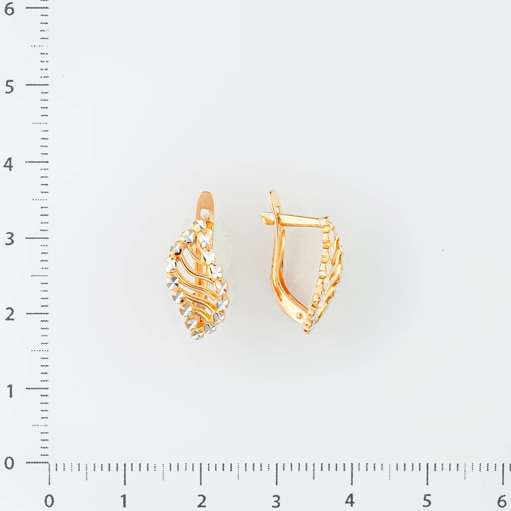 Серьги из красного золота 585 пробы