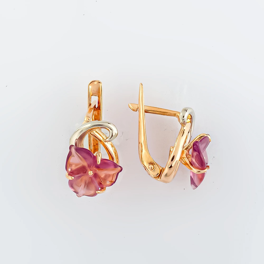 Серьги из красного золота 585 пробы