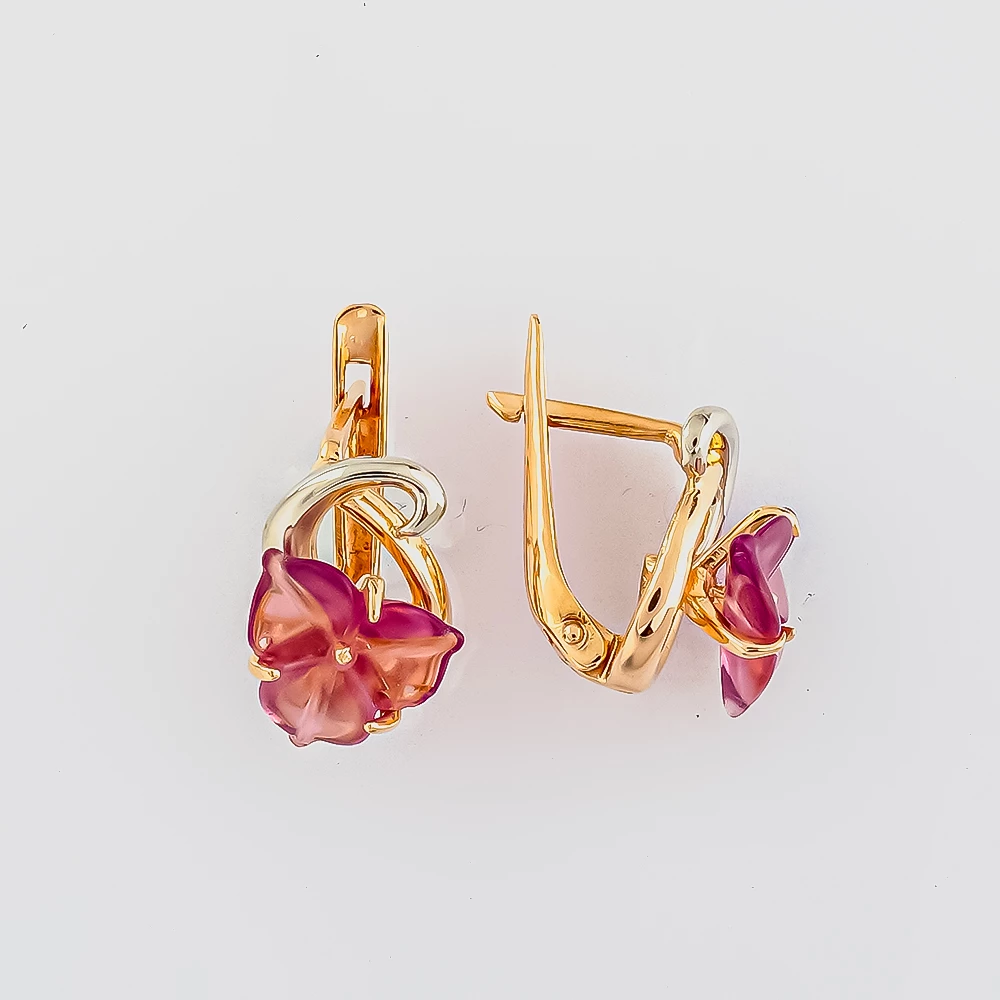 Серьги из красного золота 585 пробы