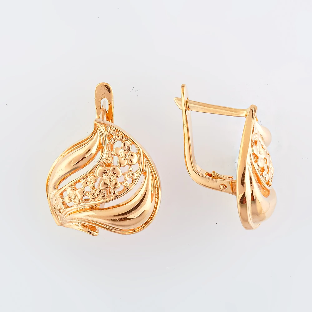 Серьги из красного золота 585 пробы