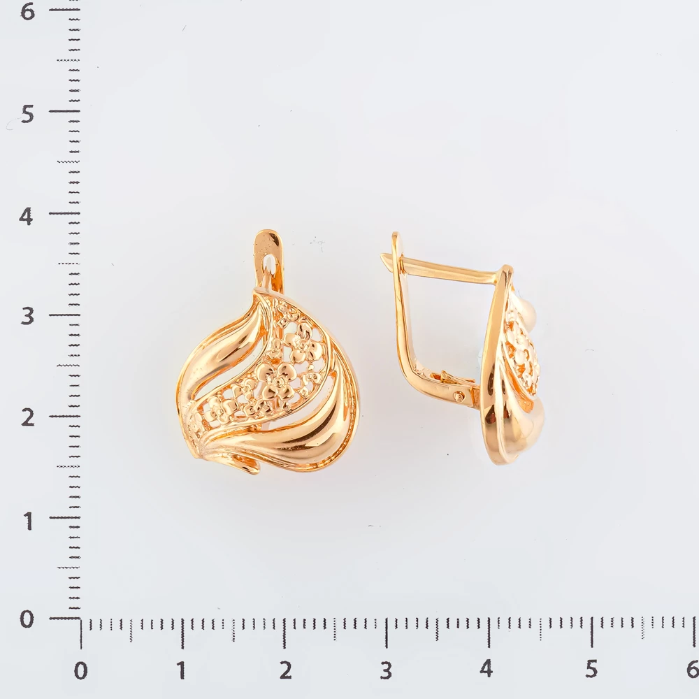 Серьги из красного золота 585 пробы