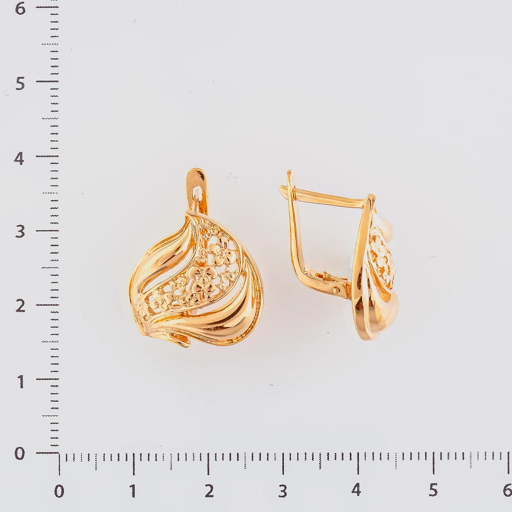 Серьги из красного золота 585 пробы