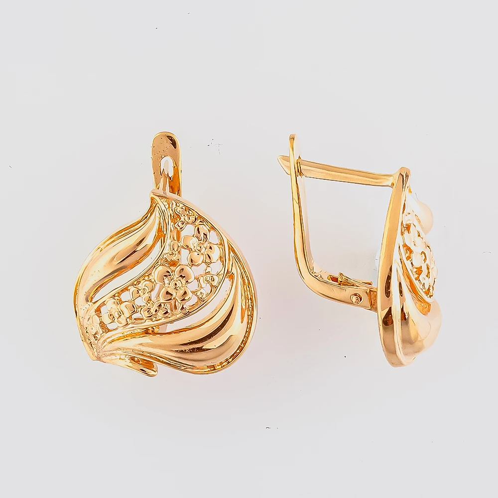 Серьги из красного золота 585 пробы
