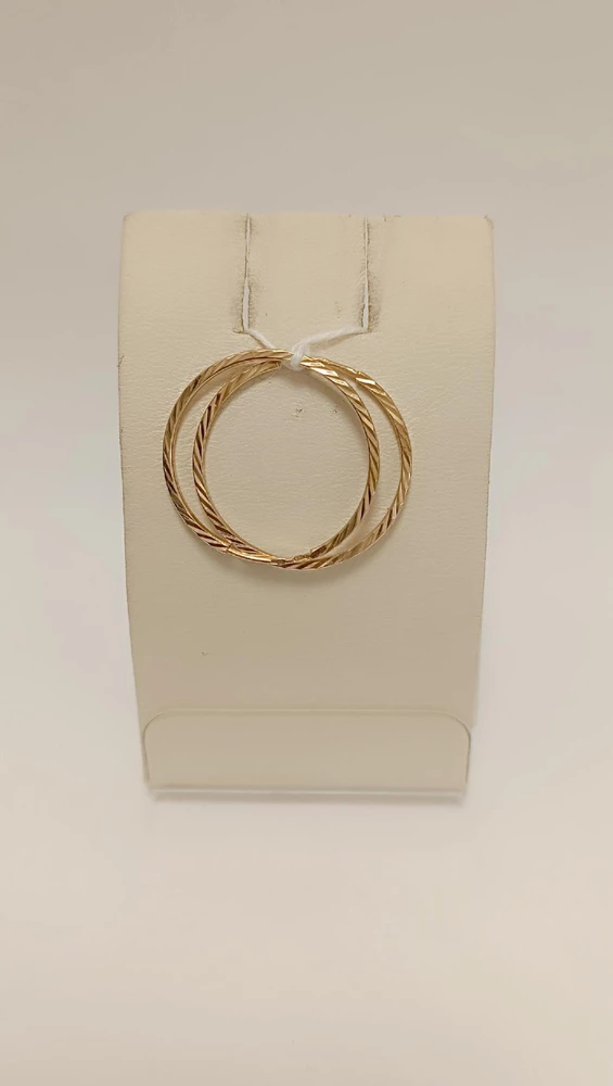 Серьги конго из красного золота 585 пробы