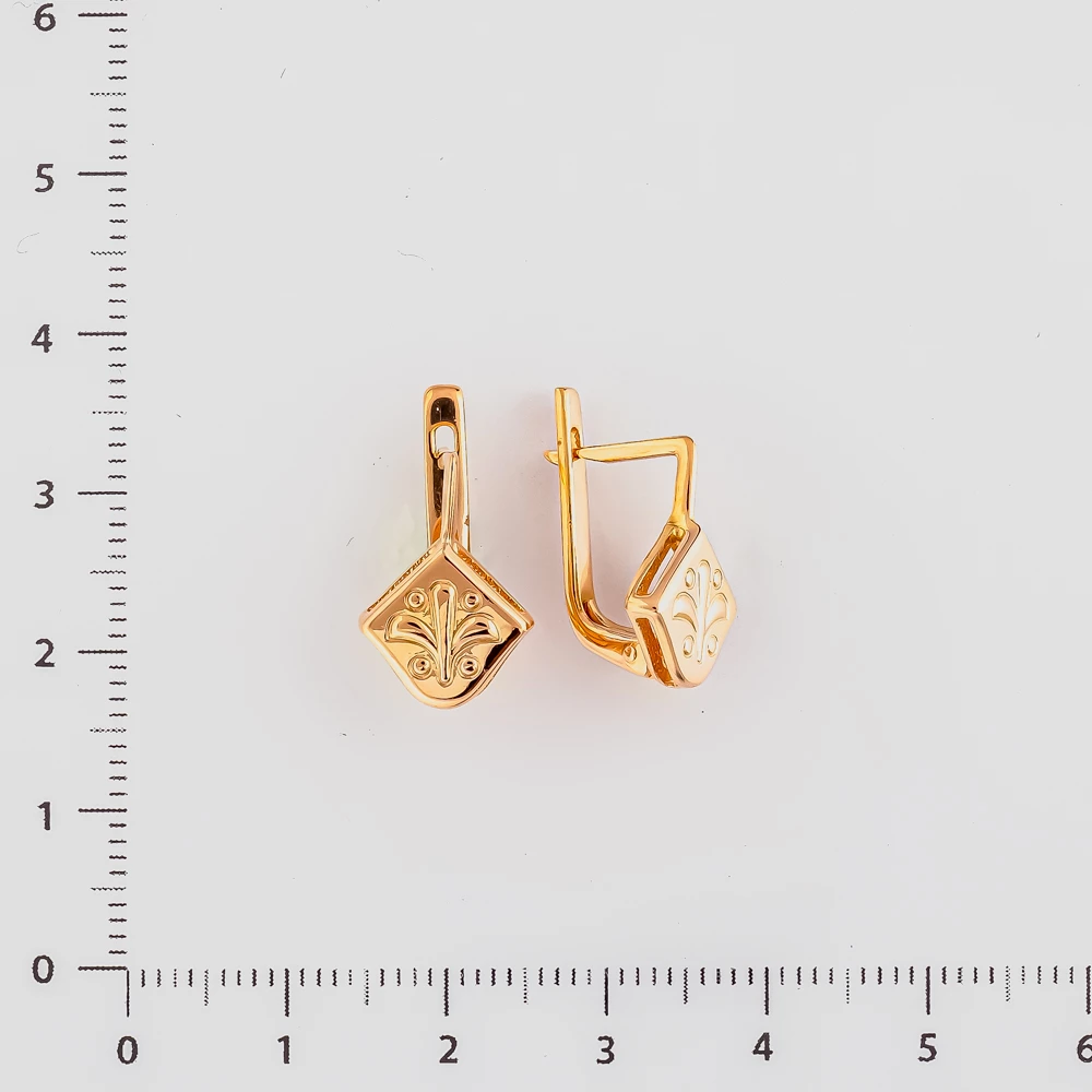 Серьги из красного золота 583 пробы