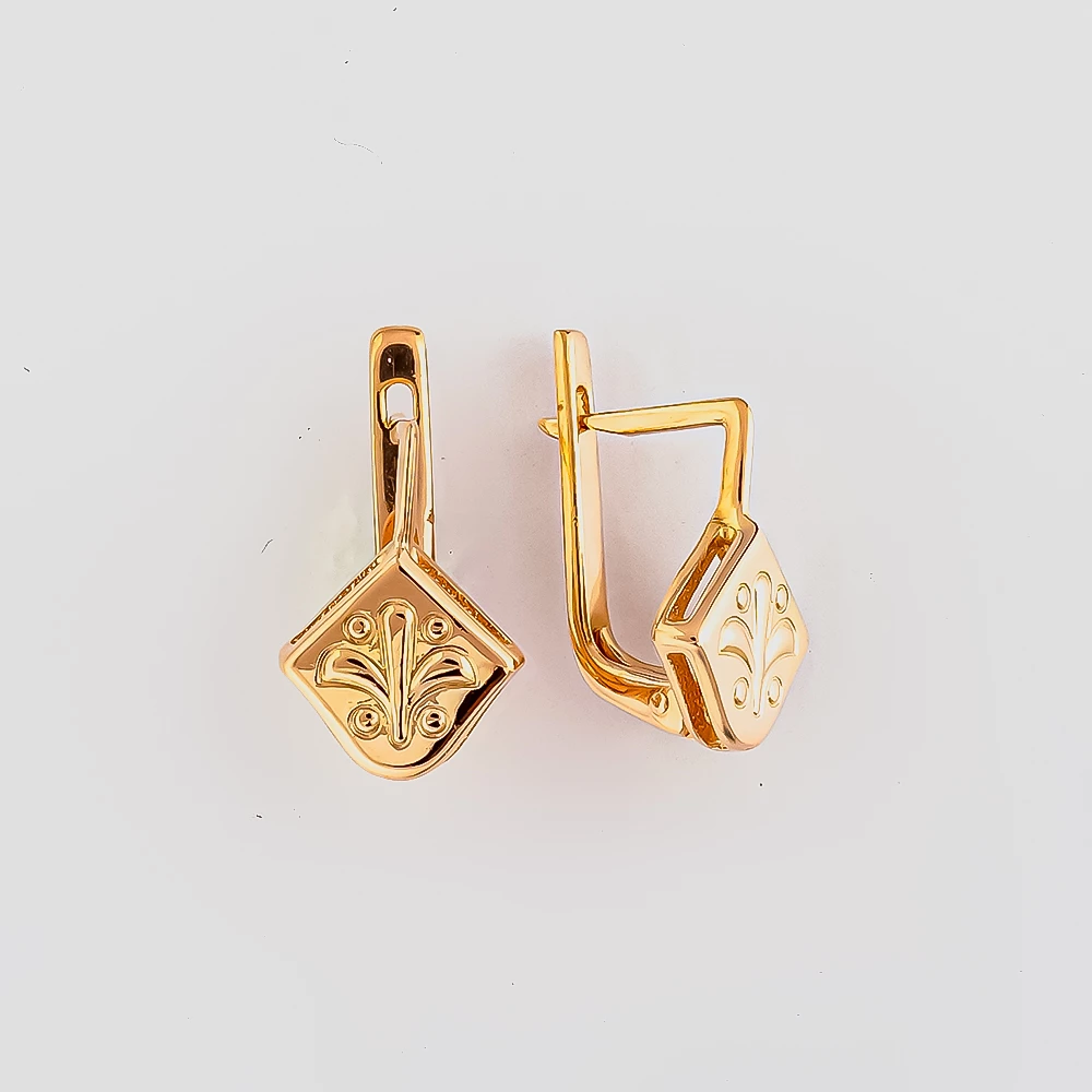 Серьги из красного золота 583 пробы