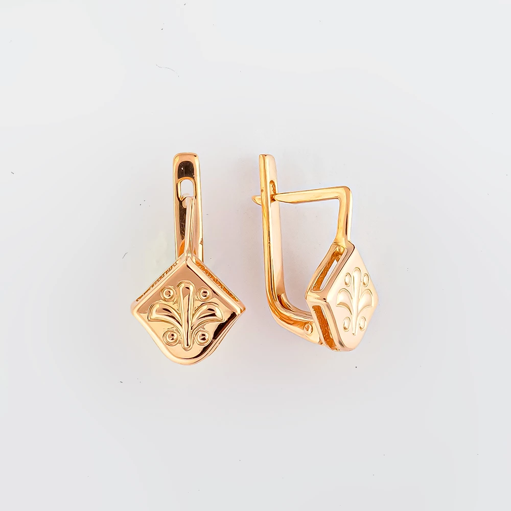 Серьги из красного золота 583 пробы
