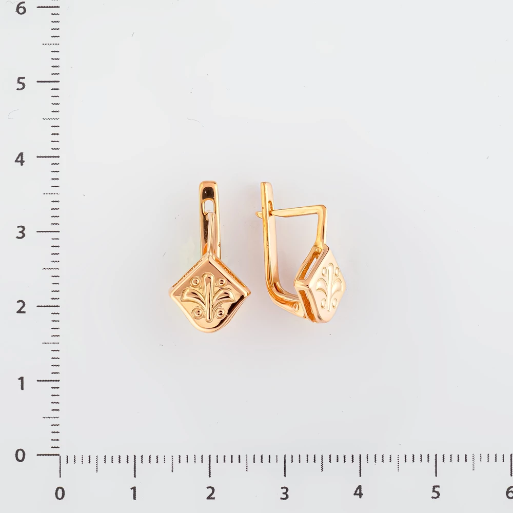 Серьги из красного золота 583 пробы
