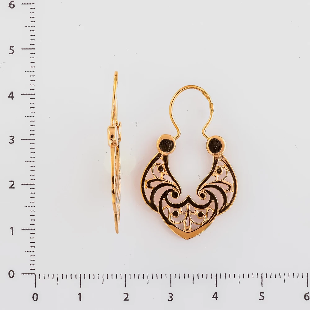 Серьги из красного золота 585 пробы