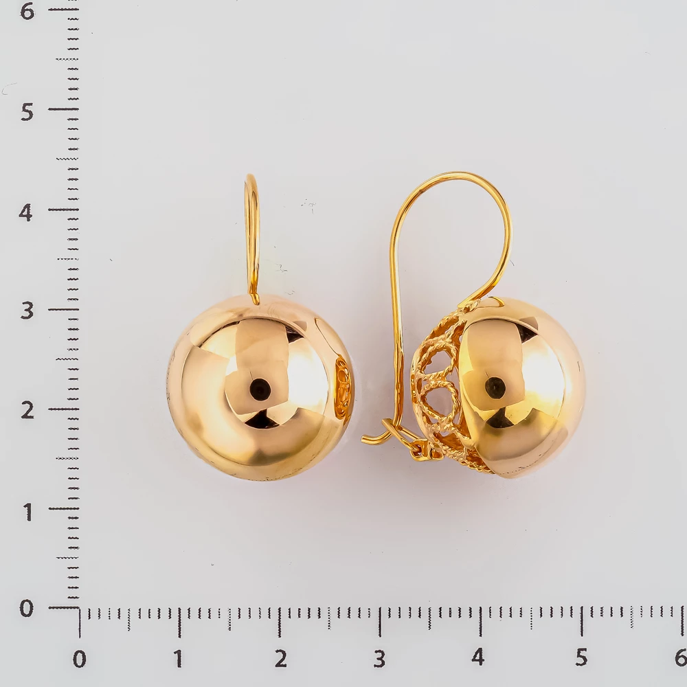 Серьги из красного золота 585 пробы
