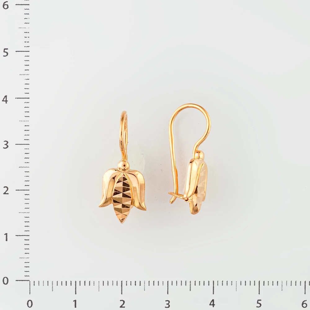Серьги из красного золота 583 пробы