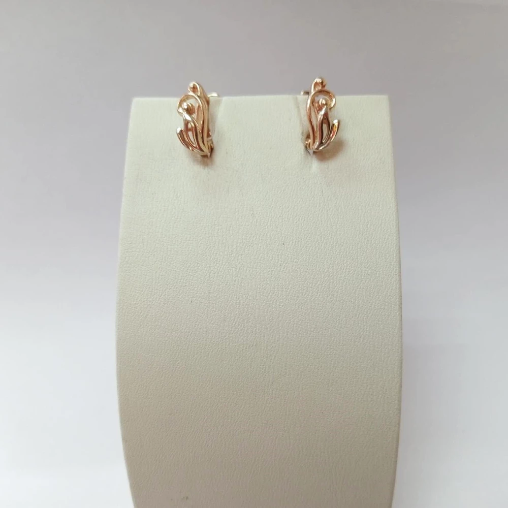 Серьги из красного золота 585 пробы