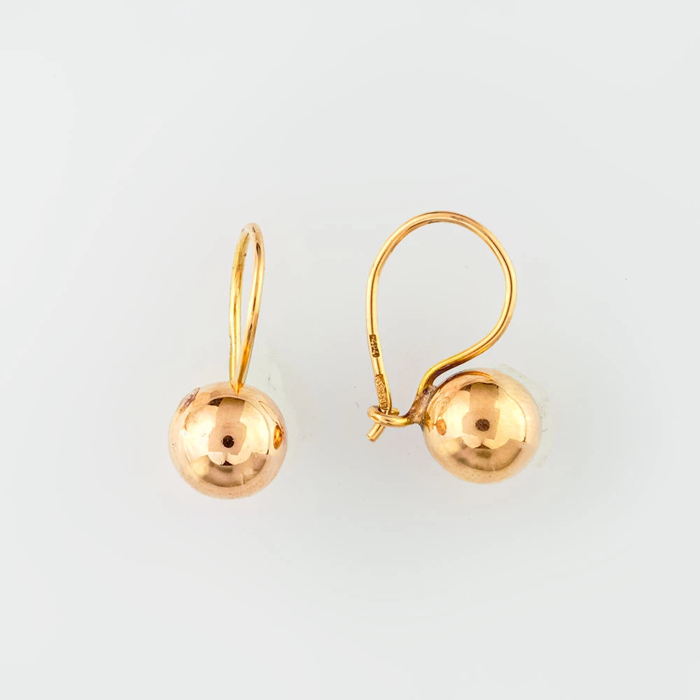 Серьги из красного золота 583 пробы