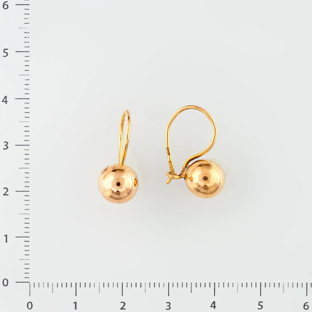 Серьги из красного золота 583 пробы