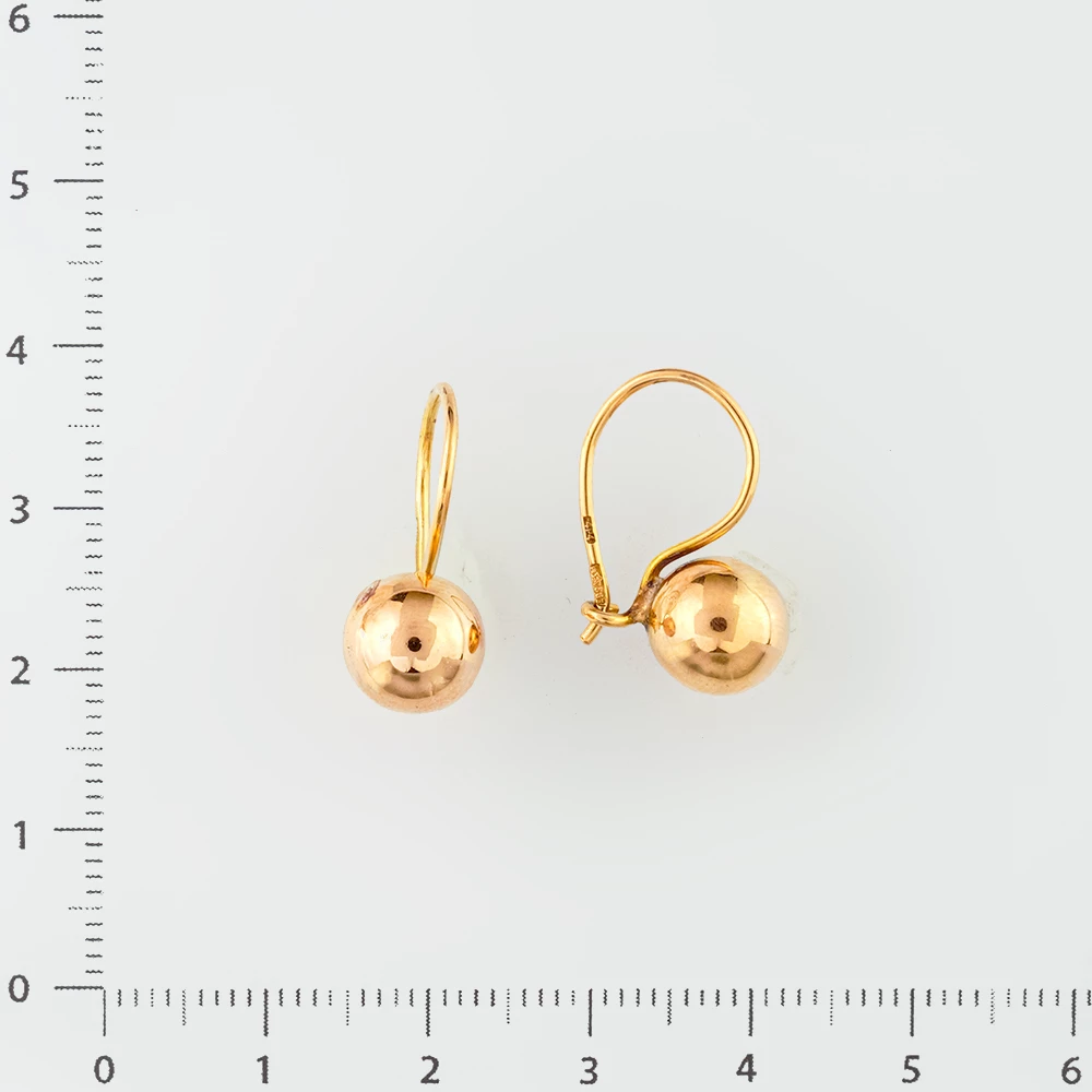 Серьги из красного золота 583 пробы
