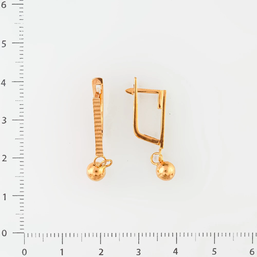 Серьги из красного золота 583 пробы