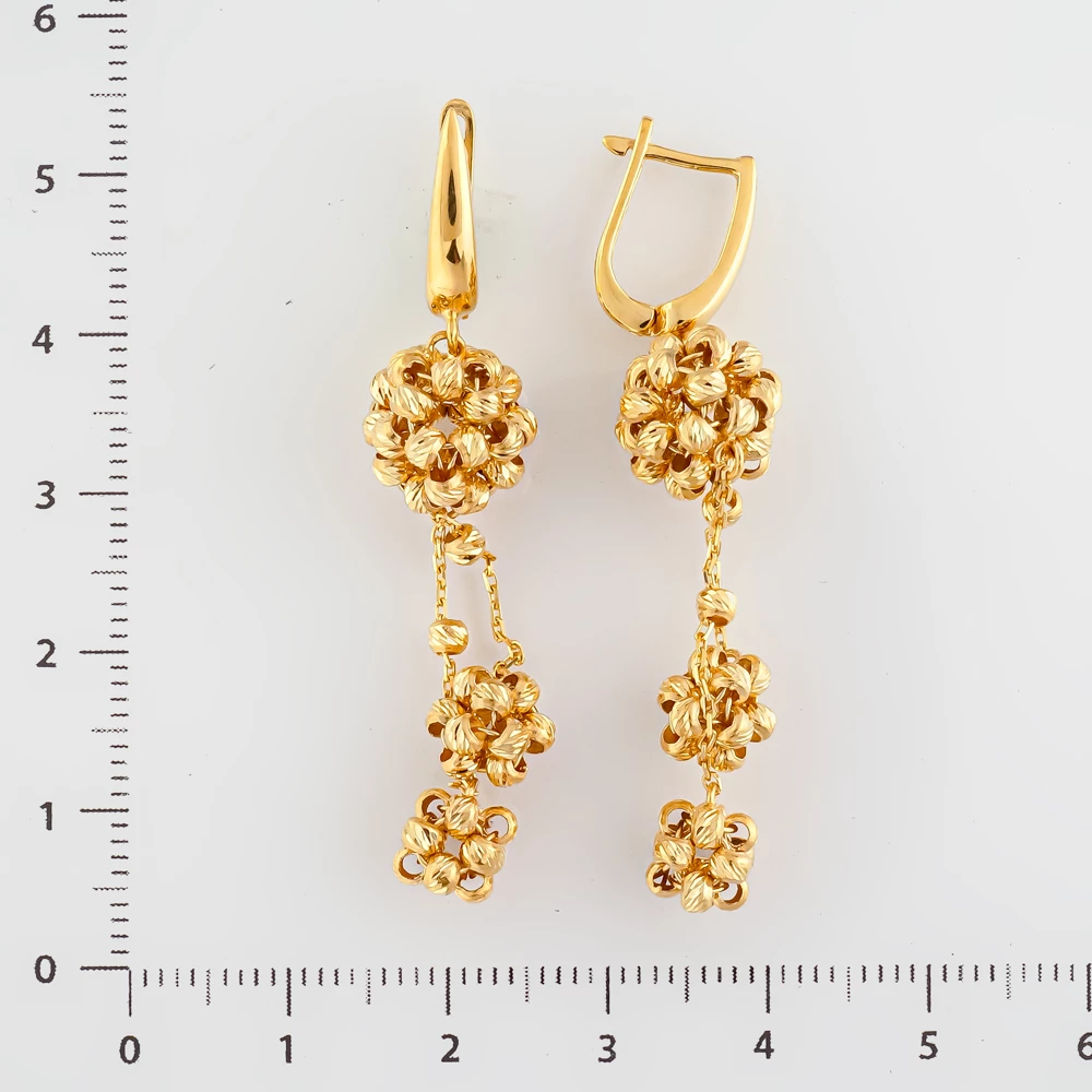 Серьги из желтого золота 585 пробы