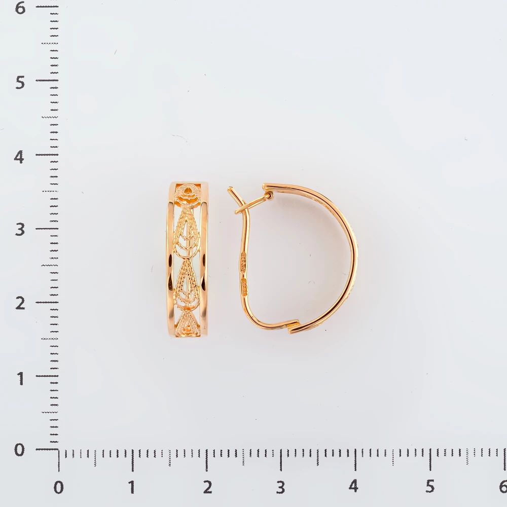 Серьги из красного золота 585 пробы