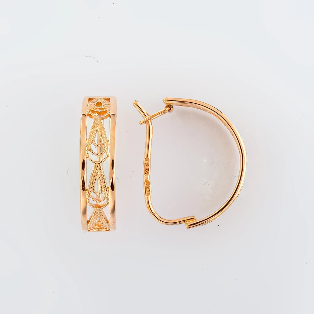 Серьги из красного золота 585 пробы
