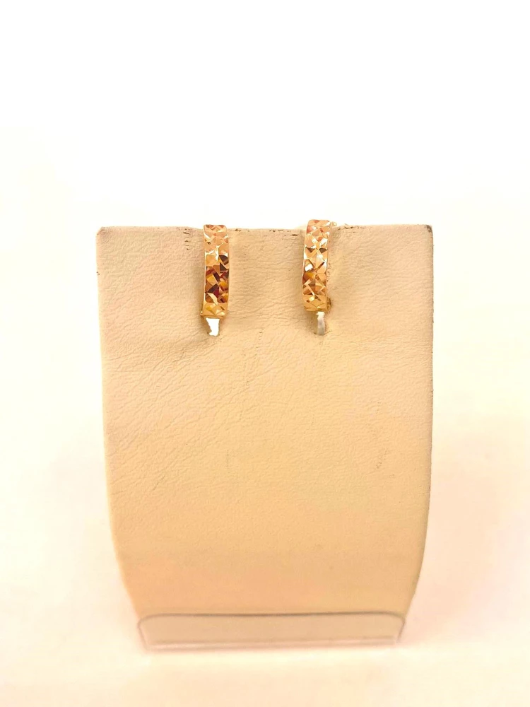 Серьги конго из красного золота 585 пробы