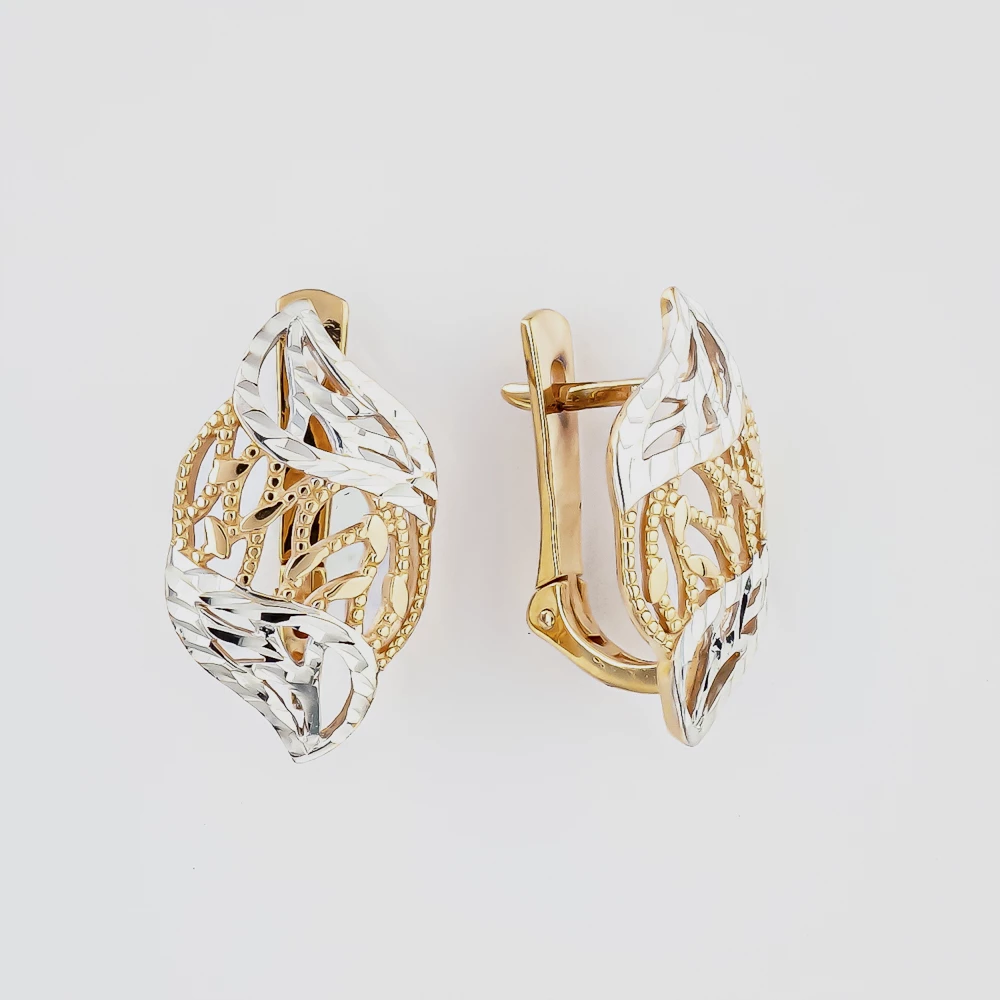Серьги из красного золота 585 пробы