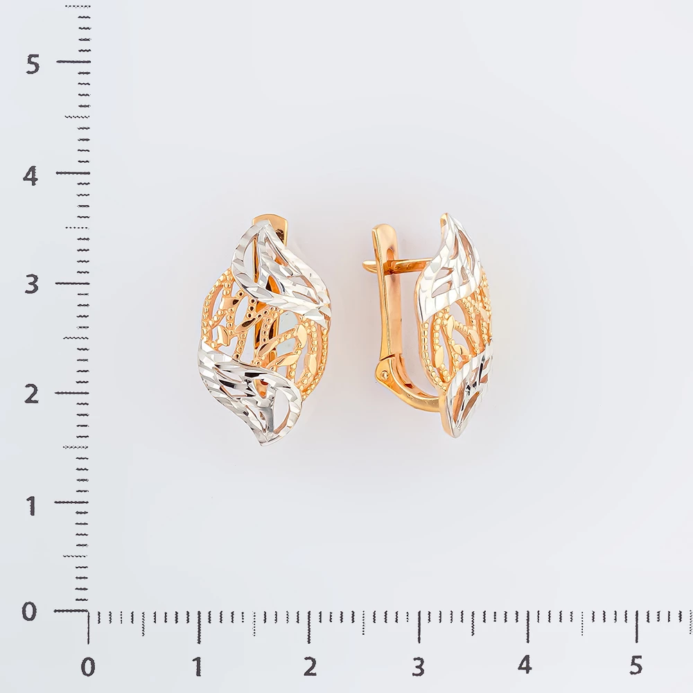 Серьги из красного золота 585 пробы