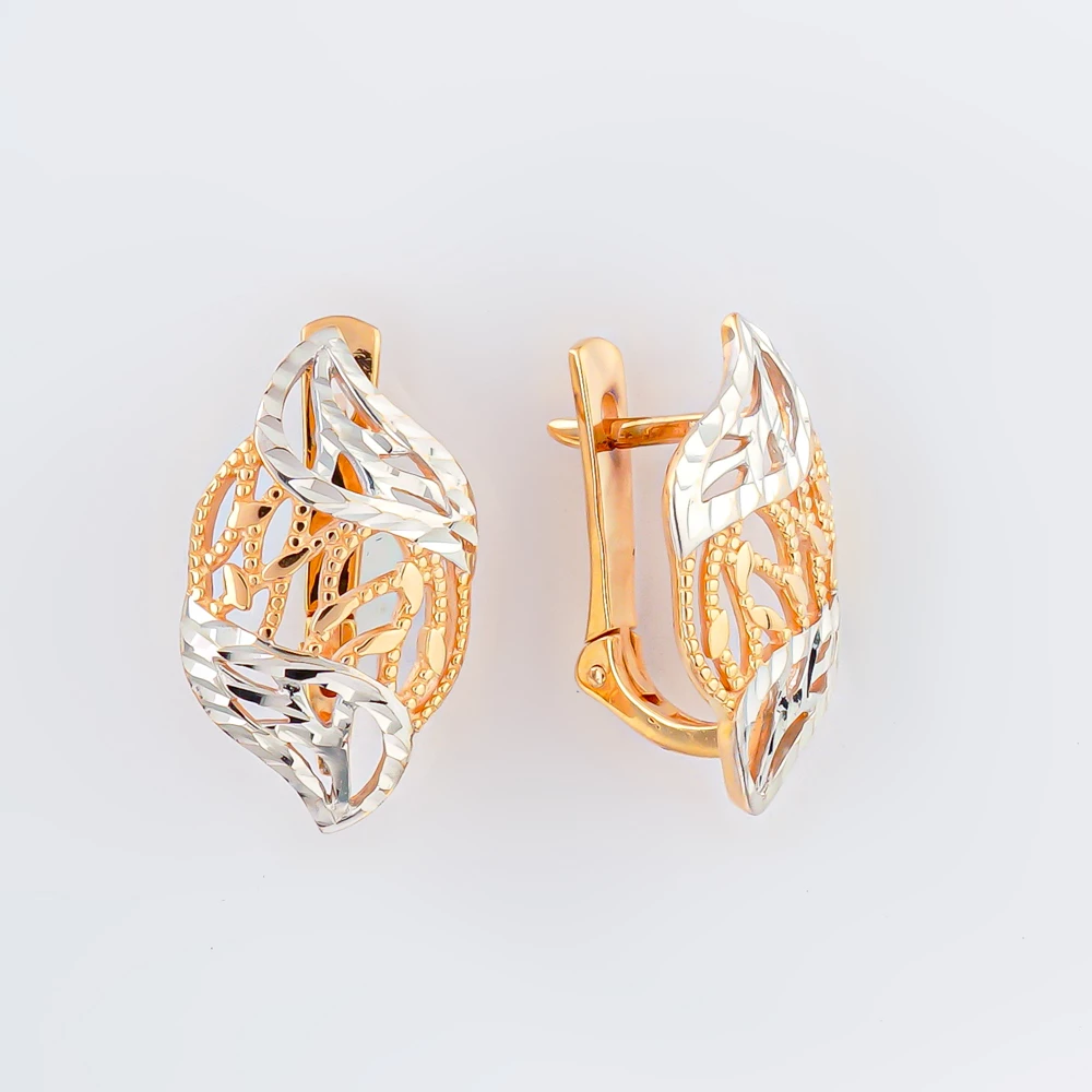 Серьги из красного золота 585 пробы
