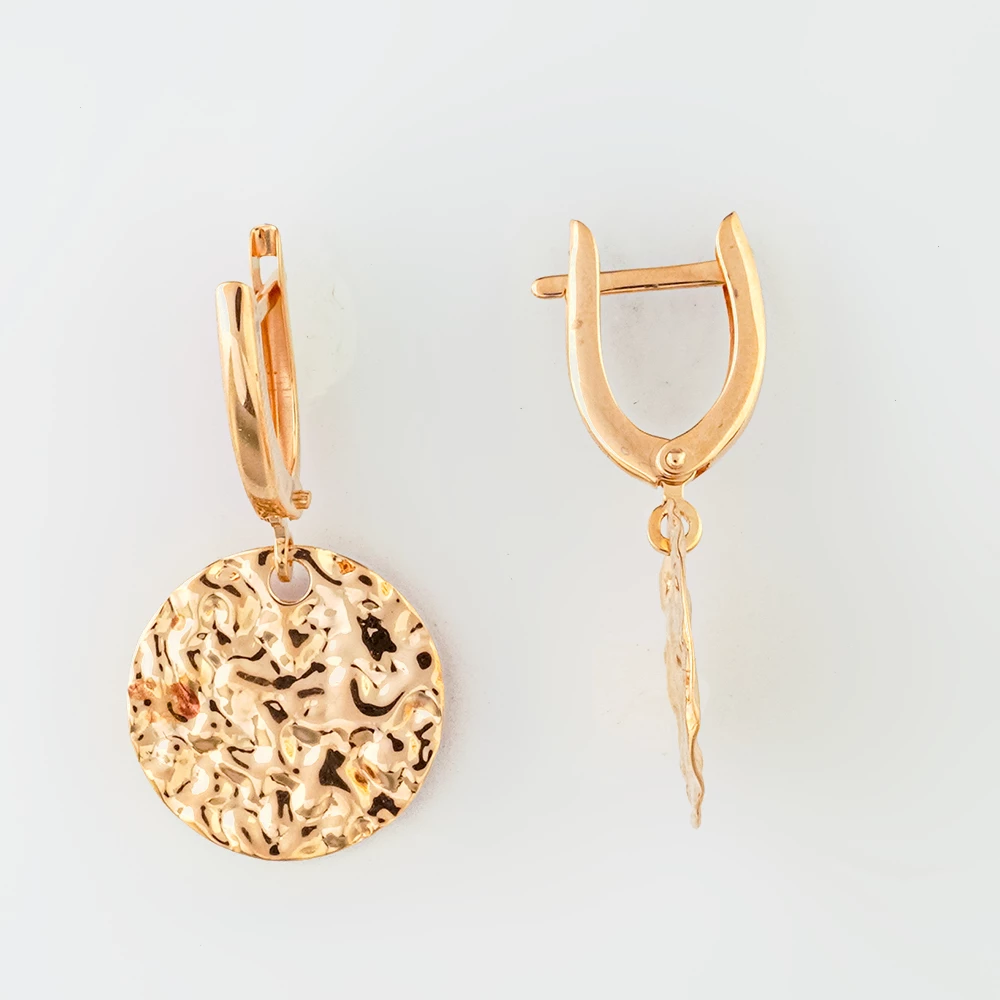Серьги из красного золота 585 пробы