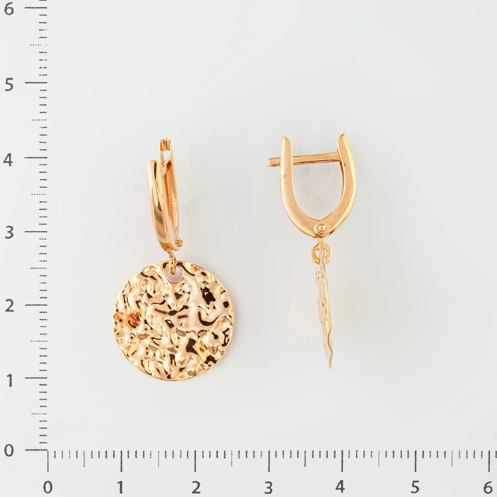 Серьги из красного золота 585 пробы