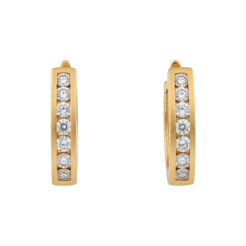 Серьги с фианитом из красного золота 585 пробы