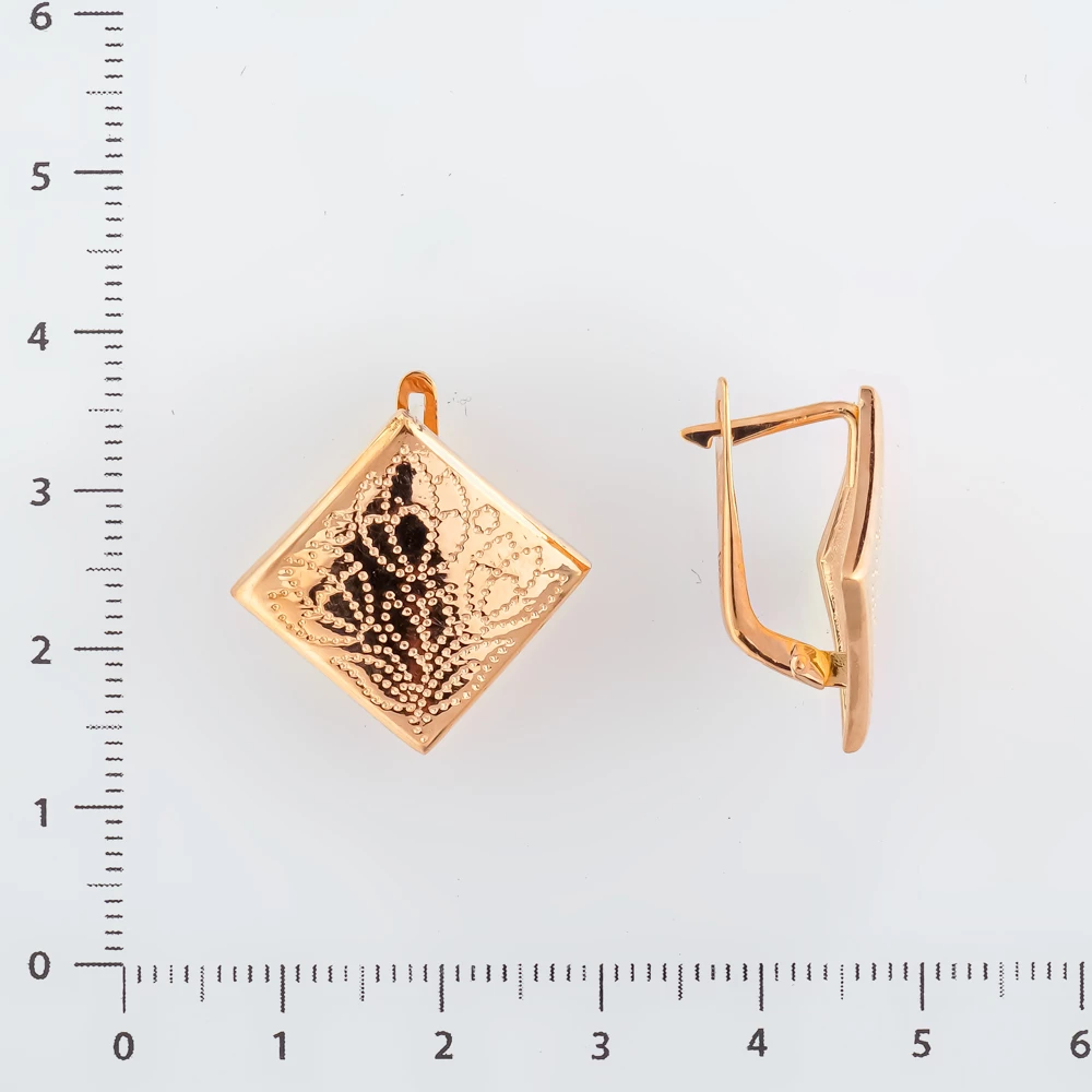 Серьги из красного золота 585 пробы
