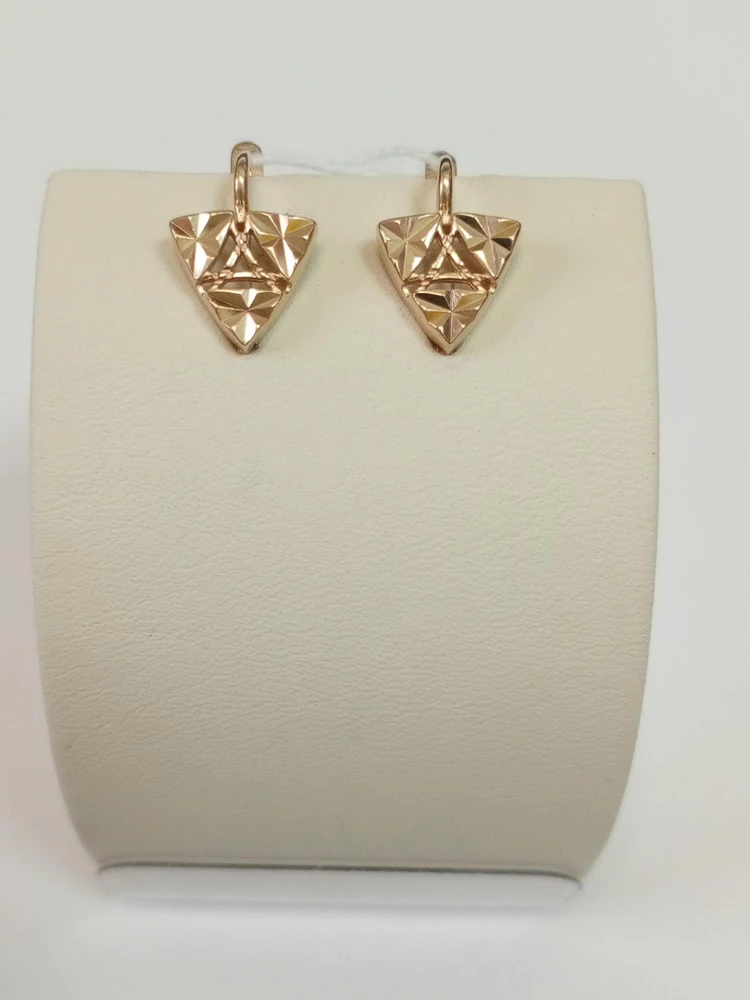 Серьги из красного золота 585 пробы