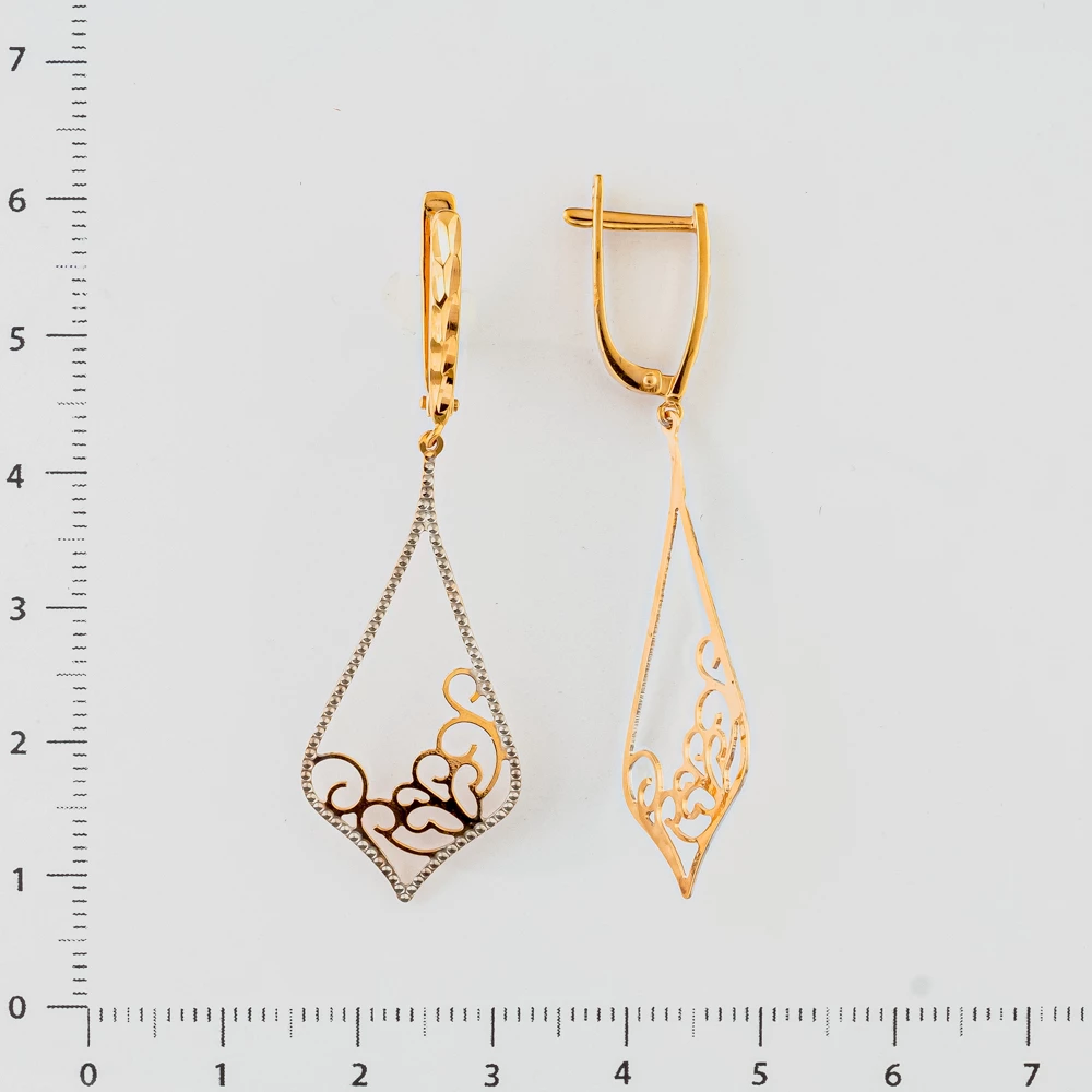 Серьги из красного золота 585 пробы