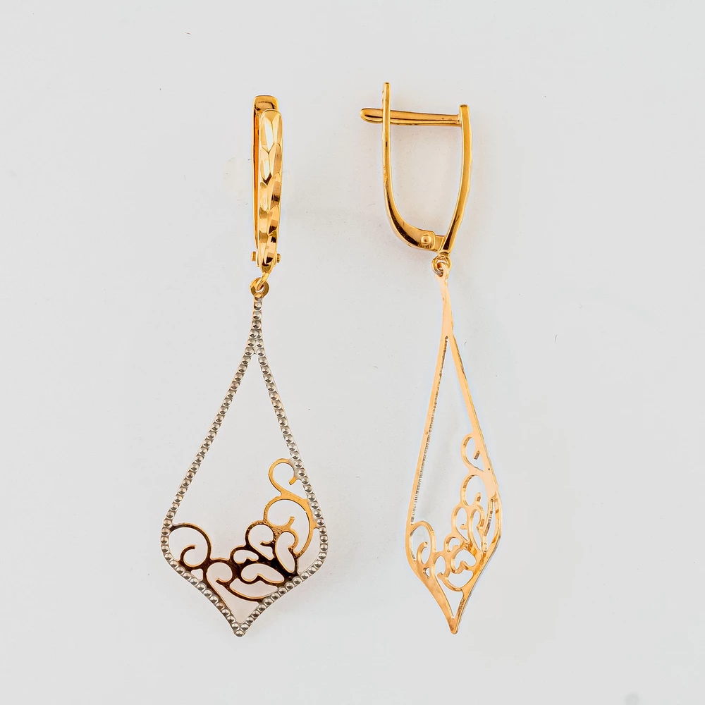 Серьги из красного золота 585 пробы