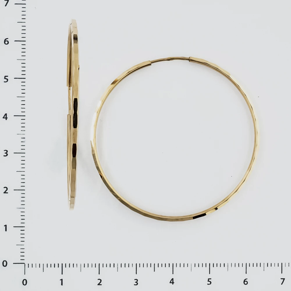 Серьги конго из красного золота 585 пробы