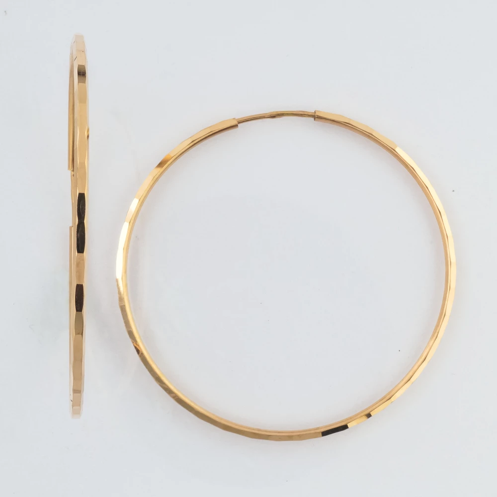 Серьги конго из красного золота 585 пробы