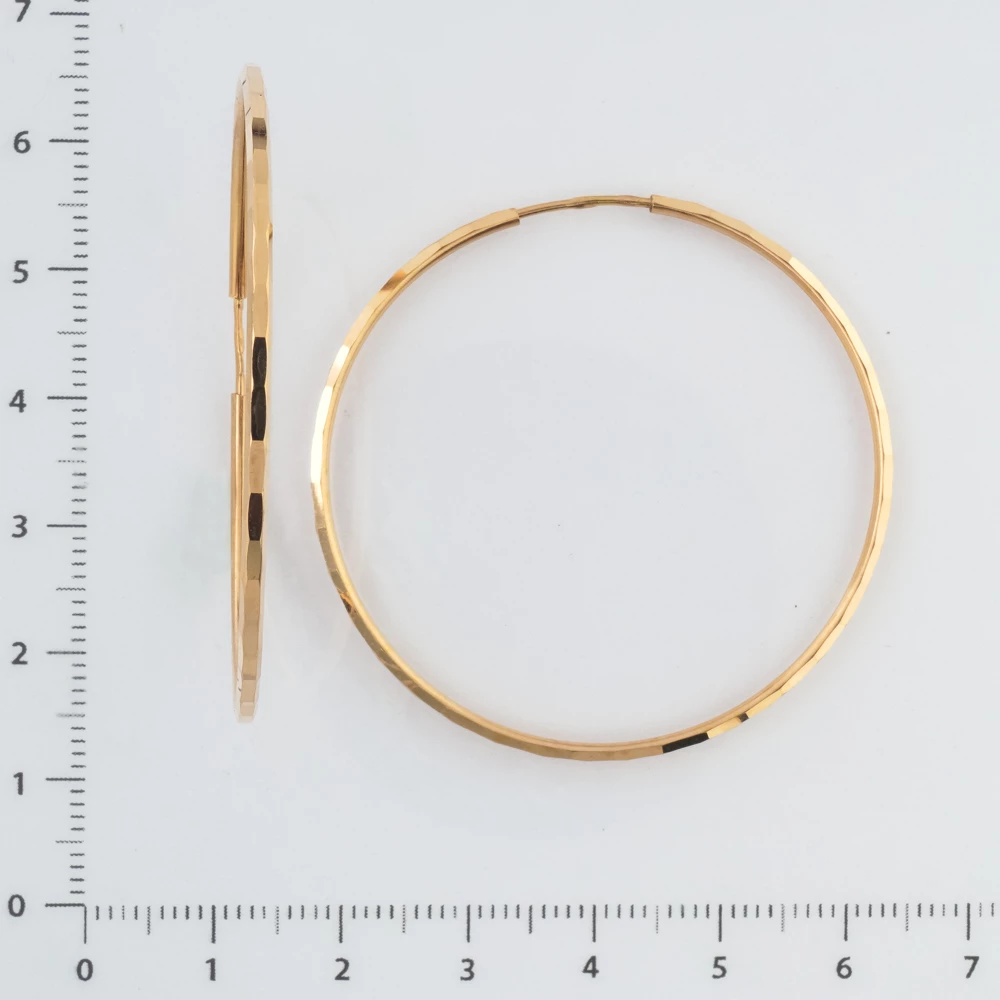 Серьги конго из красного золота 585 пробы