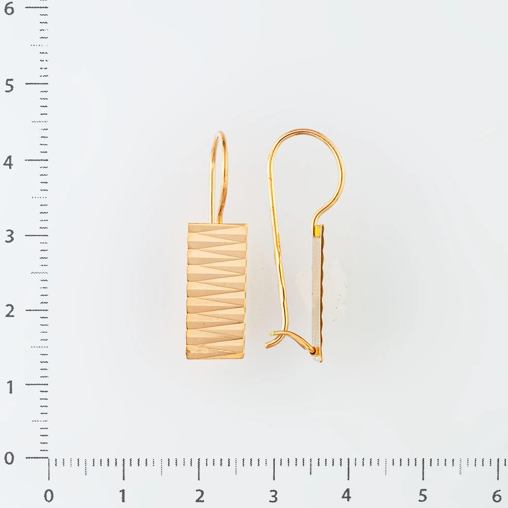 Серьги из красного золота 585 пробы