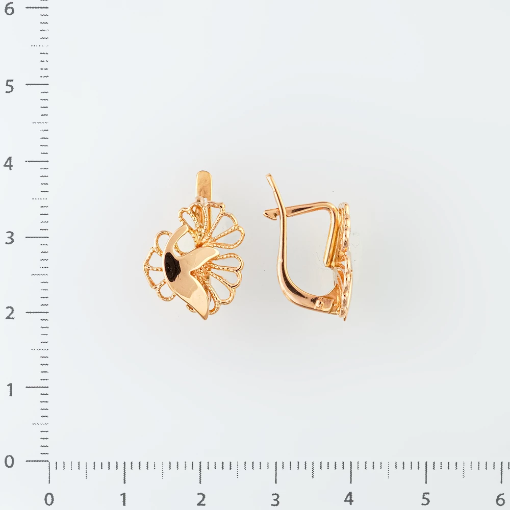 Серьги из красного золота 583 пробы