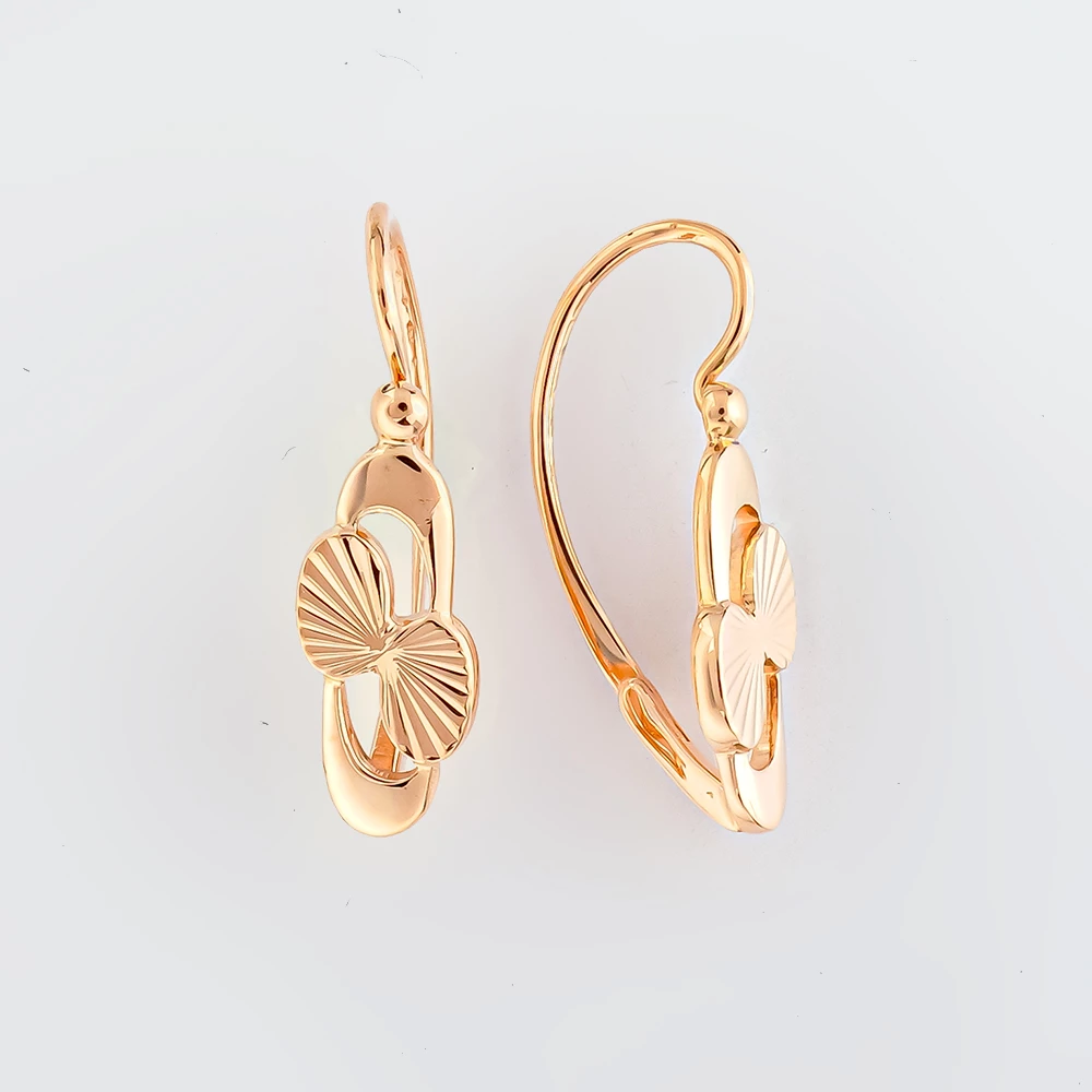 Серьги из красного золота 585 пробы