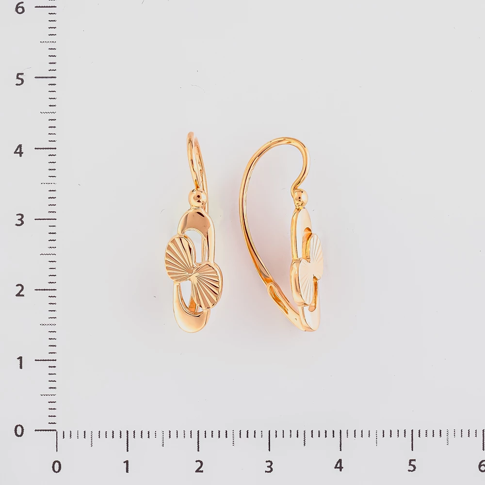 Серьги из красного золота 585 пробы